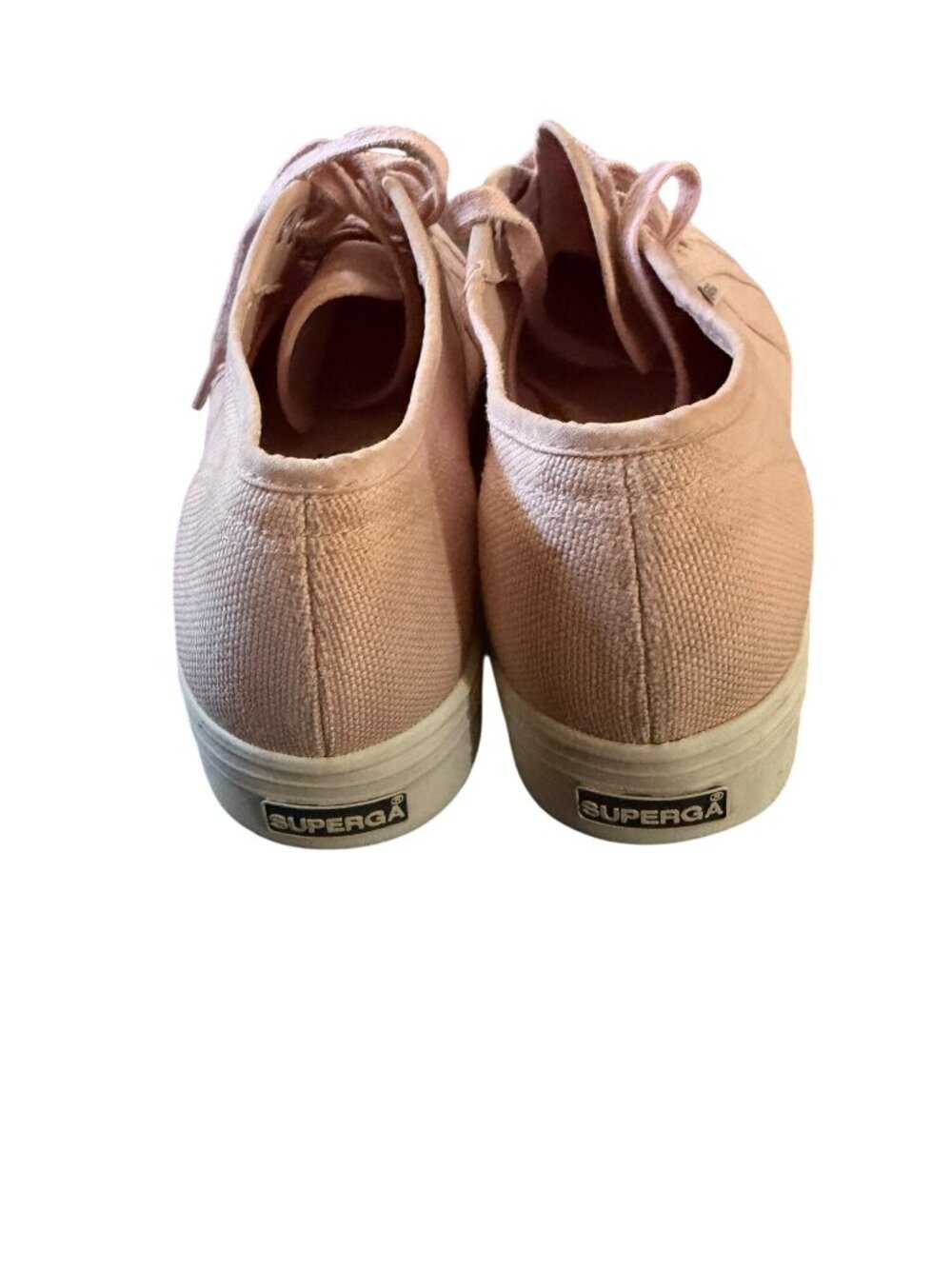 Superga Womens Pink Canvas Sneakers Size 41 Casual Low-Top Shoes - Picture 5 of 6